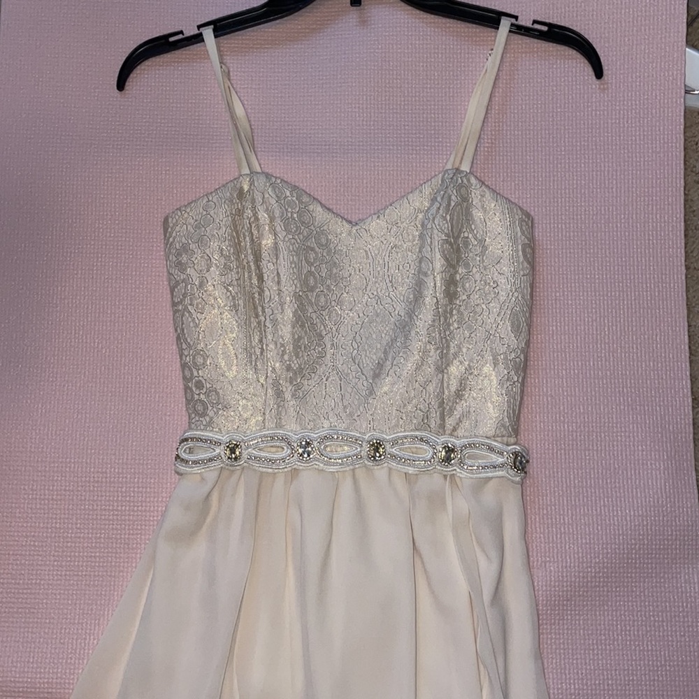 Creme Colored Dress- Homecoming